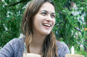 Pige, smil, fritid, natur